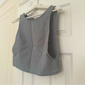 In God We Trust Cropped Linen Tank